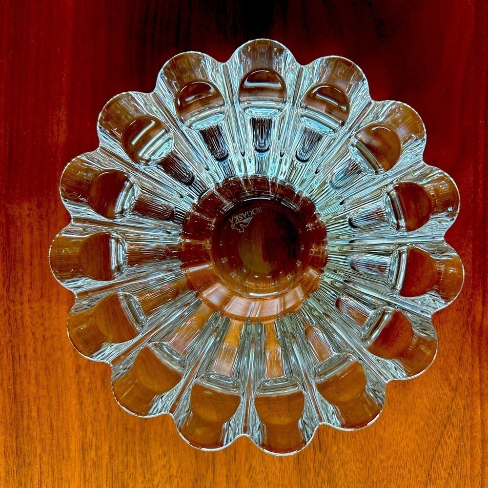 Rogaska authentic Slovenian hand cut leaded crystal rounded votive holder